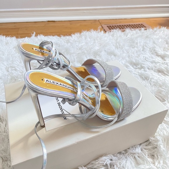 BNWT SIZE 11 Alexandre Vauthier Glitter Sandals - Picture 5 of 6